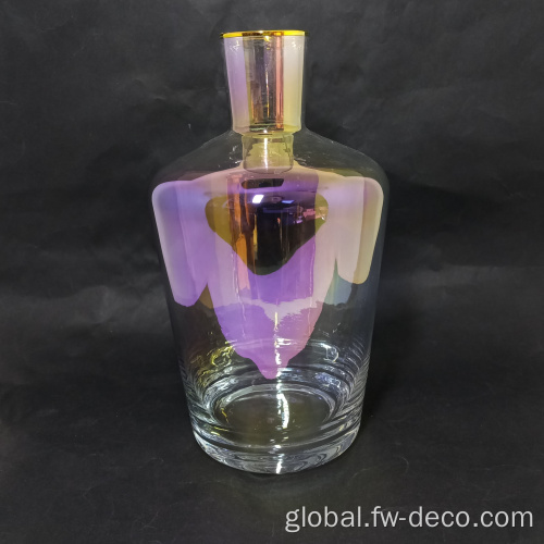 Novelty Decanter with Stopper wholesale colored plating glass decanter with stopper Supplier